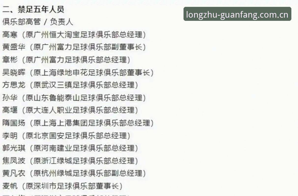 中国足协第三批禁足名单解读：通过龙珠体育使用教程掌握赛事动态